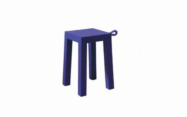 Stuhl Handle (Blau)