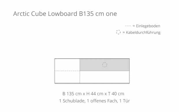 Voice Arctic Cube Lowboard B135 Skizze
