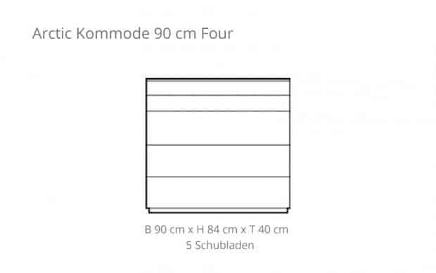 Arctic Kommode 90 cm Four (Voice) Skizze
