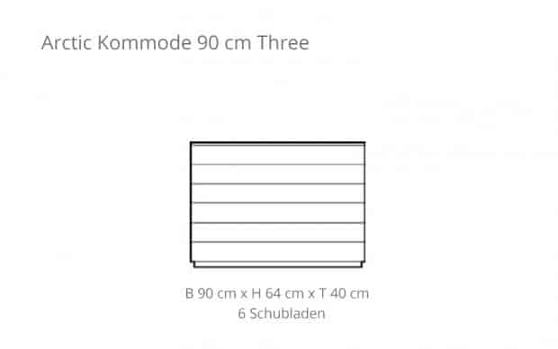 Arctic Kommode 90 cm Three (Voice)