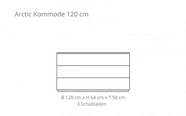 Arctic Kommode 120 cm (Voice) Skizze