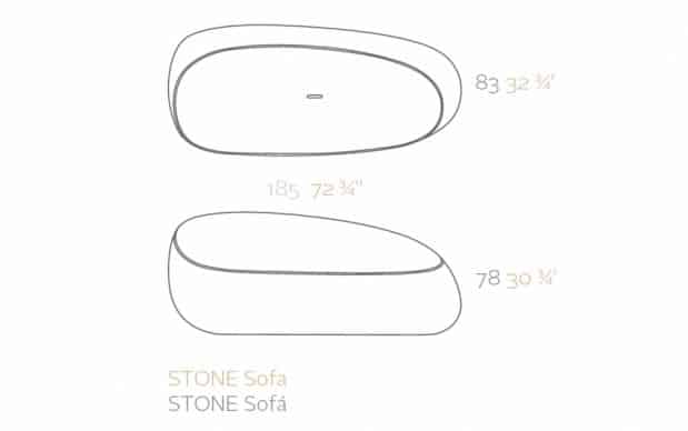 Skizze Vondom Stones Sofa